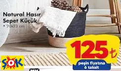 NATURAL HASIR SEPET KÜÇÜK